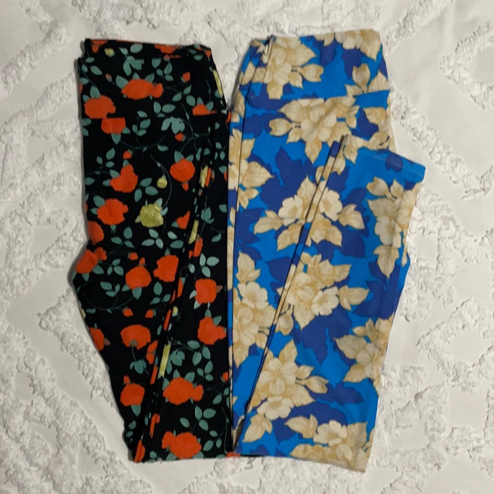 LuLaRoe Floral Leggings Set